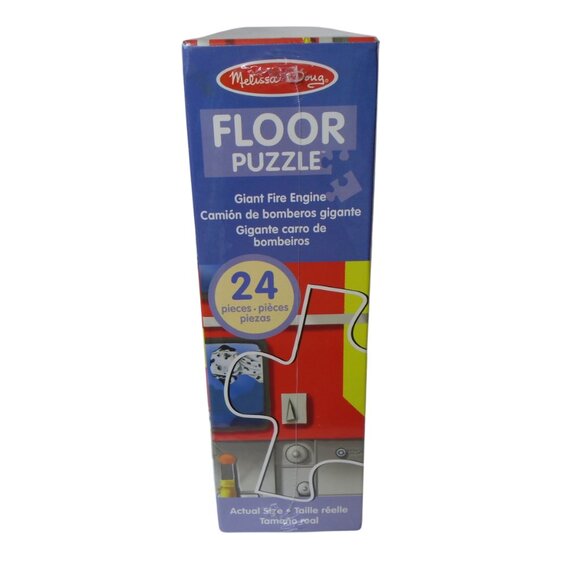 Melissa & Doug Giant Fire Engine Truck Jigsaw Floor Puzzle 24 Pieces 48"x18" 3+ - Picture 4 of 4